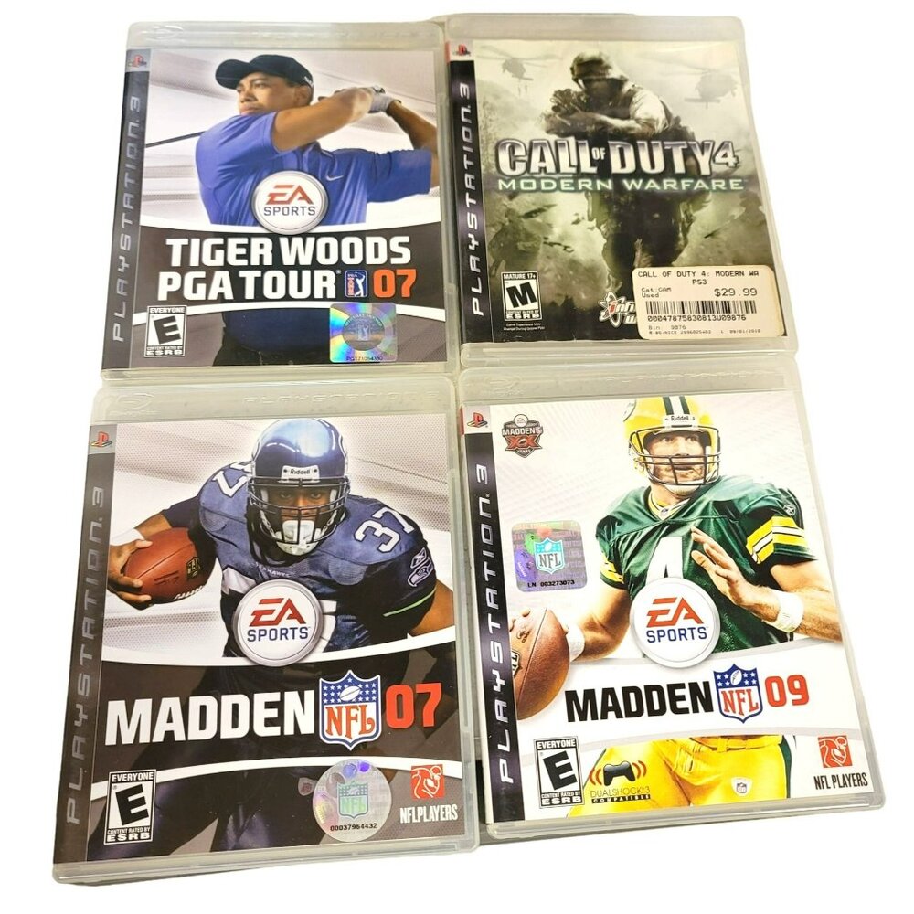 PlayStation 3 Games Lot of 4 Football Golf Call of Duty games + bonus game GA139